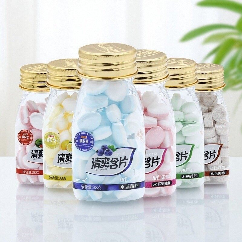 清新含片无糖维生素C薄荷糖清凉含片无糖含片清口气糖果休闲零食