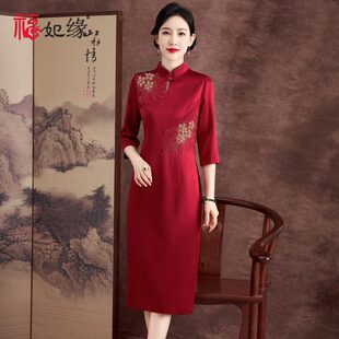 高端大气高贵 高端妈妈礼服高端妈妈婚宴礼服新款 春季 新款