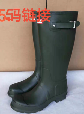 45/46码，47-50码黑色高筒雨靴女防水雨鞋长筒靴时尚印花