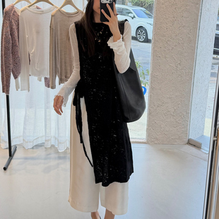 nw80en 城市通勤宽松型百搭款艺术品面料马甲裙简约气质百搭女装