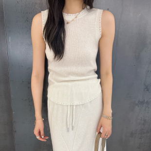 百搭通勤内搭高级感针织衫 轻奢丝羊绒小背心女 高奢质感打底吊带