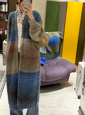 NW8 0EN《Solitude》定制段染纱线长毛衣外套 开衫轻奢高级感女