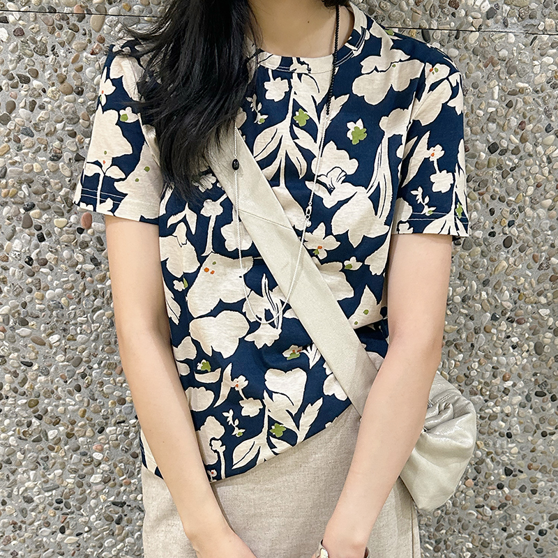 设计师原创针织印花T恤