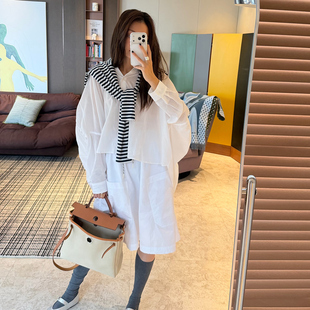 抽绳松紧棉半裙 Wildflower 气质高级感简约纯棉半裙女 0EN NW8