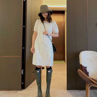 设计师原创棉麻连衣裙