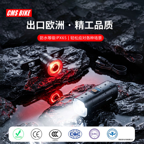 出口欧洲自行车夜骑强光前尾灯