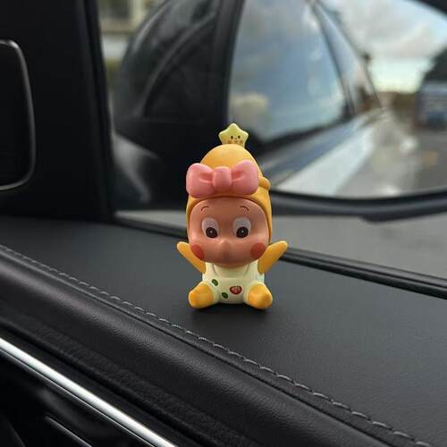 车搭子可爱星星人蝴蝶结车载摆件