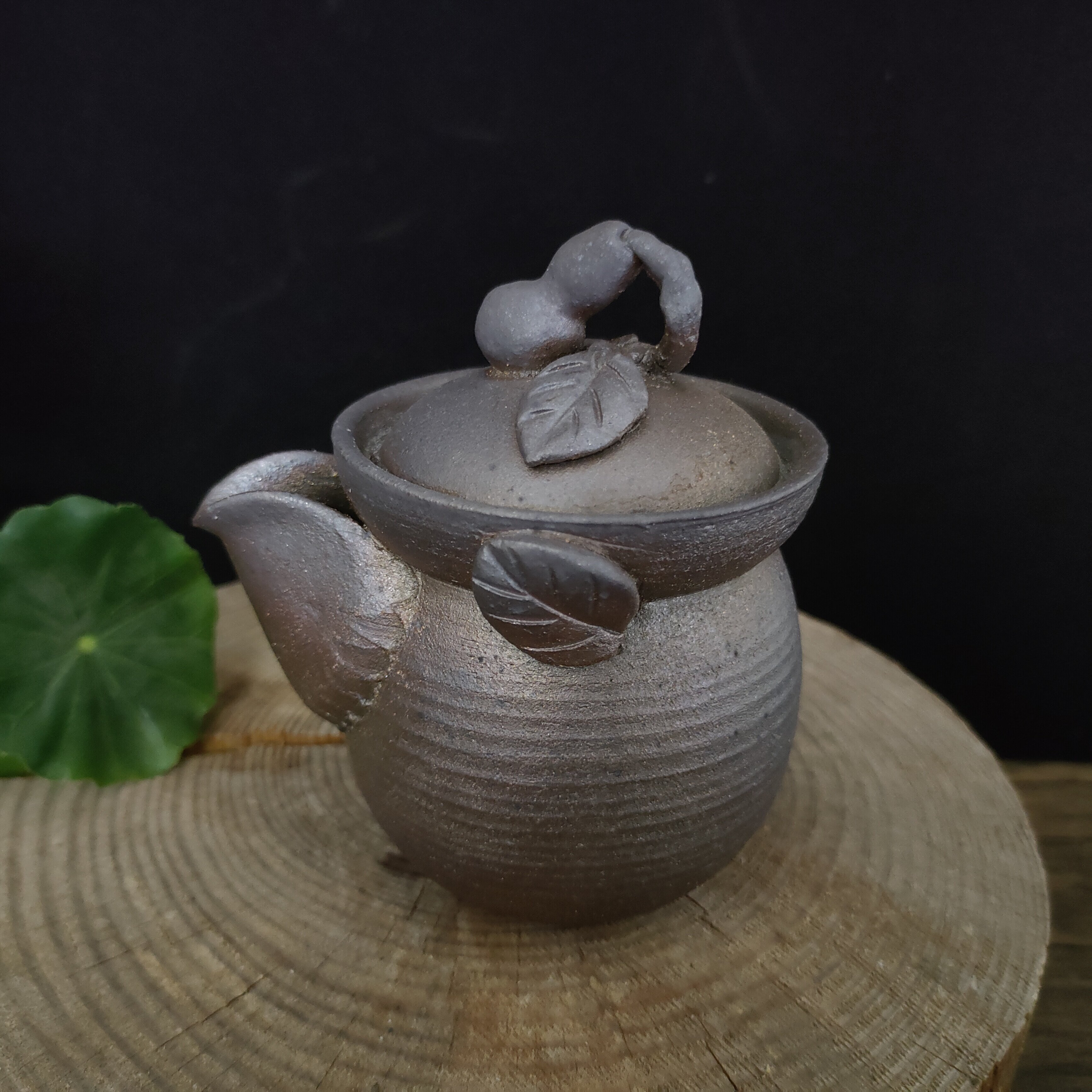 柴烧纯手工茶壶备前风葫芦宝瓶壶陶瓷复古茶具单壶手抓壶孤品