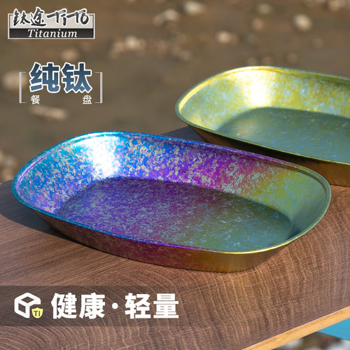 纯钛鱼盘水果盘户外盘