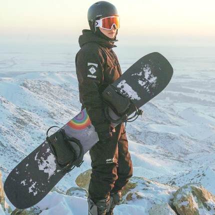 定制连体滑雪服套装女男款单板加厚保暖宽松冬季双板滑雪装备