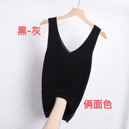 安潮秀（86021）新款AB面双色百搭修身背心女背心打底时尚弹力