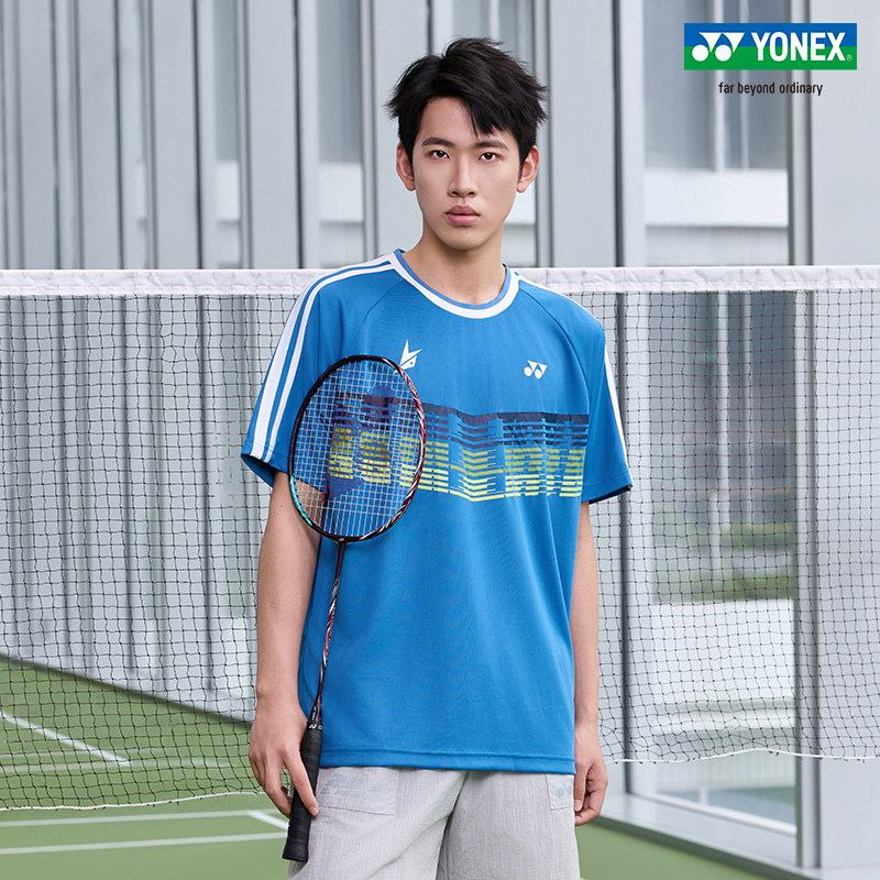 YONEX/尤尼克斯 10111LDCR 26SS林丹系列休闲运动T恤圆领短袖yy