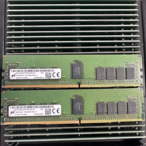 原厂镁光 16G 2RX8 PC4-2666V ECC MTA18ASF2G72PDZ-2G6B1内存