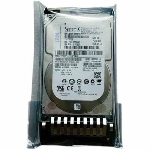IBM 500G SATA 7.2K 2.5寸服务器硬盘 81Y9727 81Y3857 81Y9726