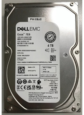 DELL EMC 0KRM6X ST4000NM017A服务器硬盘 4T SAS 12GB 7.2K 4TB