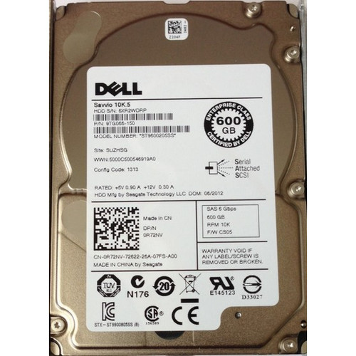 DELL R720 R810 R820 R910原装600G 10K SAS 2.5 ST9600205SS硬盘