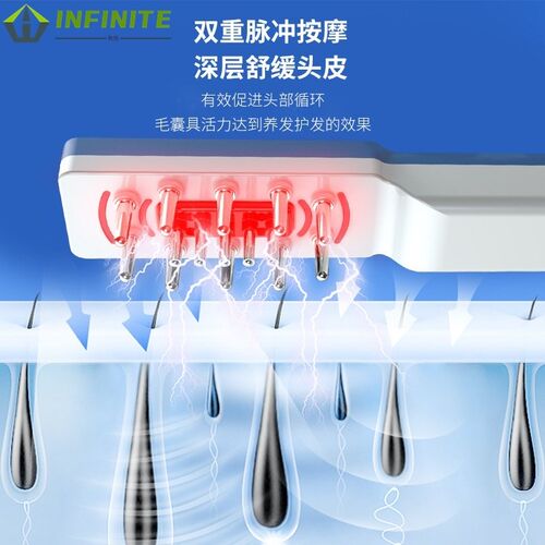 头部头皮上药器红光育发按摩上药梳子神器电动导入液仪育发梳