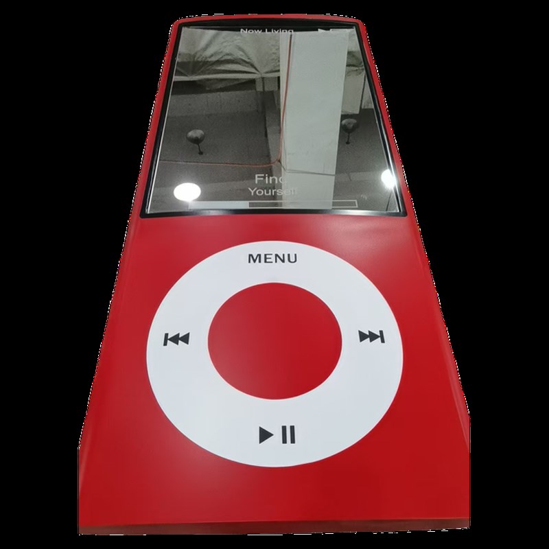 创意播放器ipod mp3实木玻璃镜 全身镜全身镜家居装饰镜潮流家居