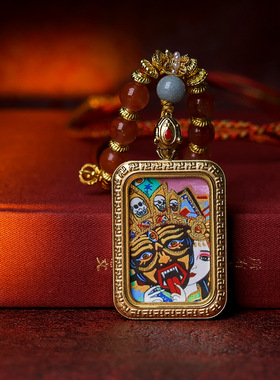 新款钛钢手绘描金项链