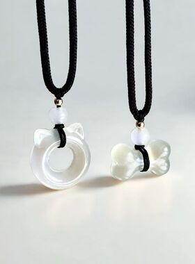 狗头平安扣吊坠 骨头可爱吊坠项链情侣项链闺蜜项链