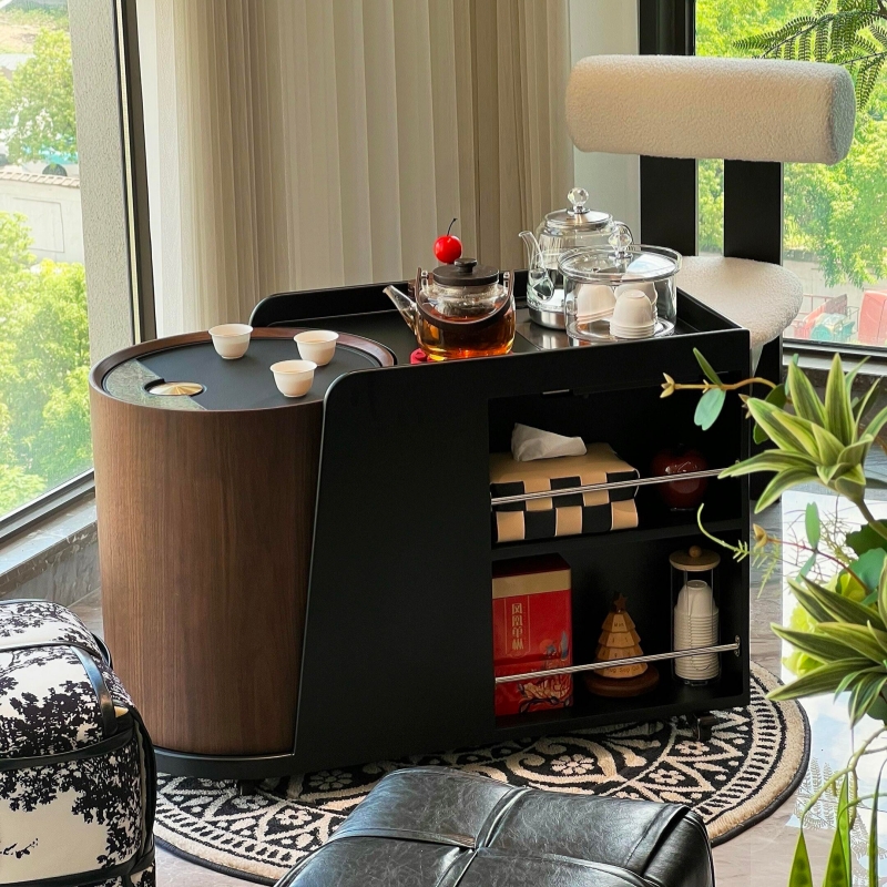 新中式茶水柜茶桌一体可定制现代简约家用轻奢茶几客厅