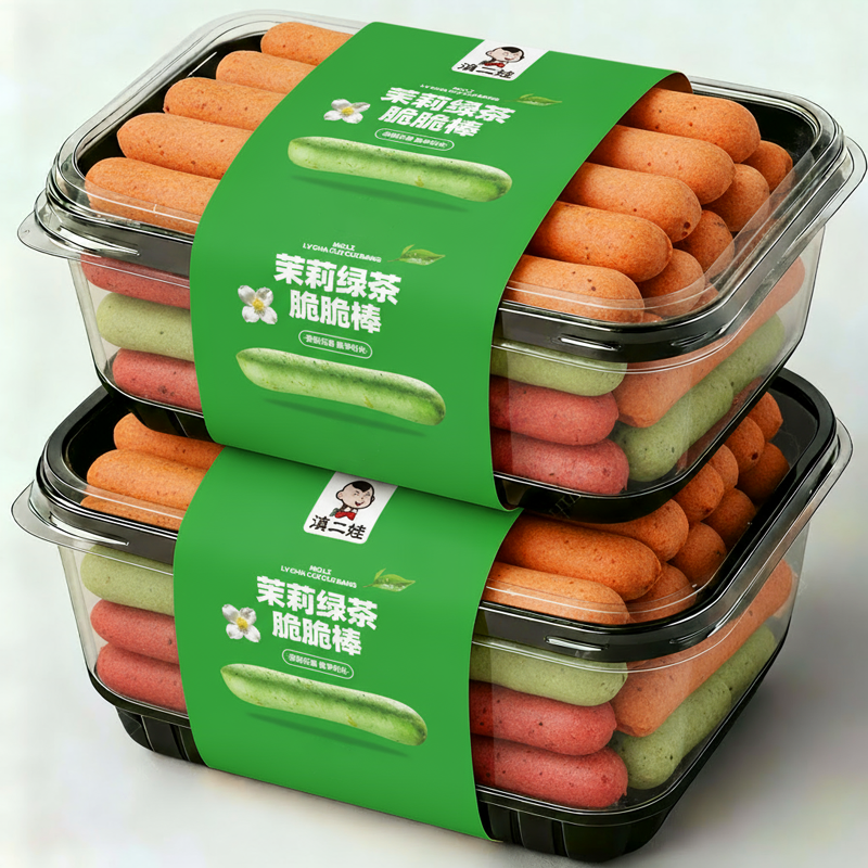 滇二娃黄油芝士脆脆棒奶酪棒茉莉绿茶咸香饼干多口味零食解馋小吃