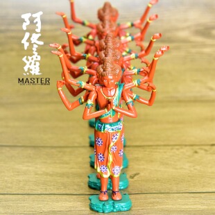 日本散货 阿修罗 千手观音 佛像 迷你手办模型摆件 车载摆件