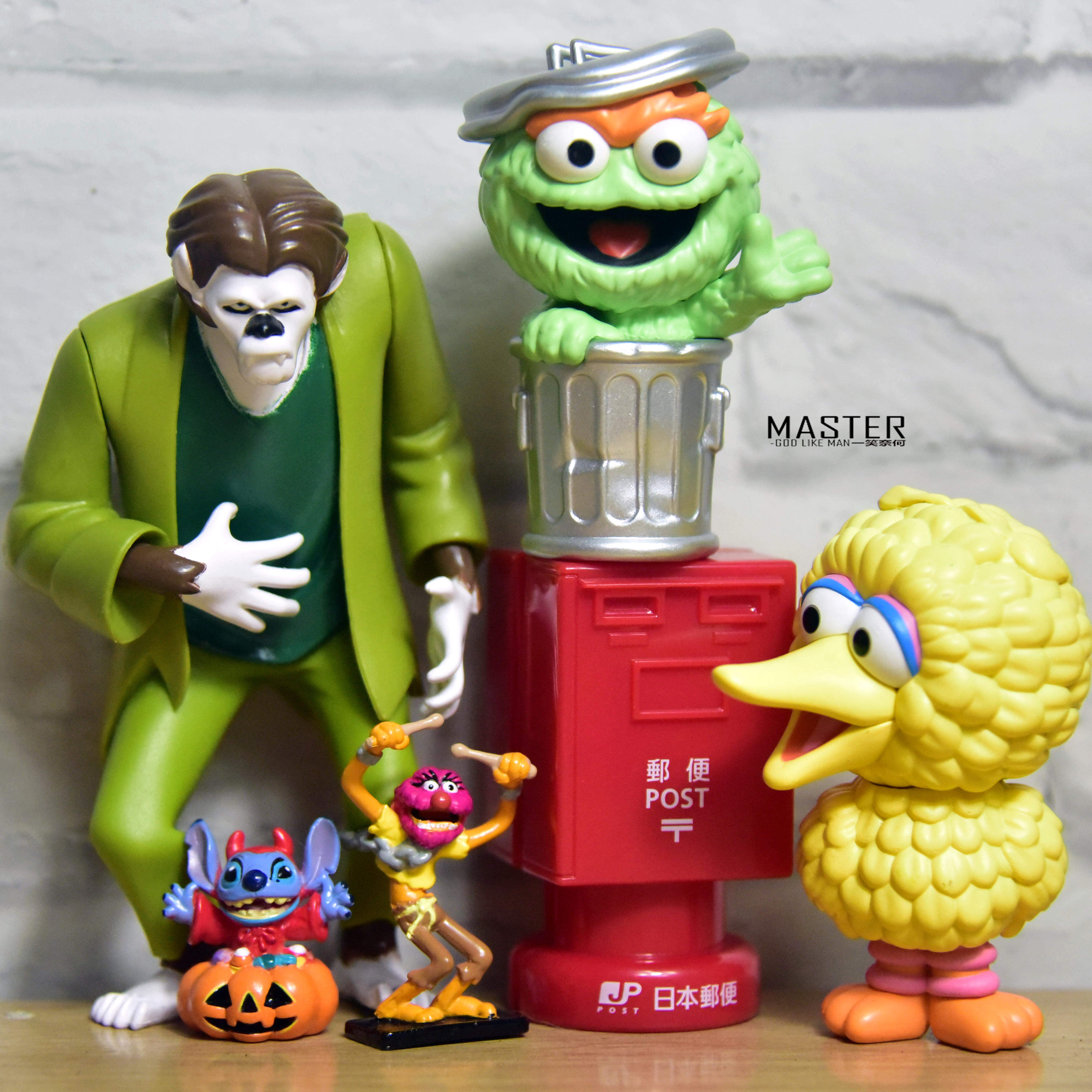 原单散货 芝麻街 大鸟 奥斯卡 卡通公仔手办模型摆件