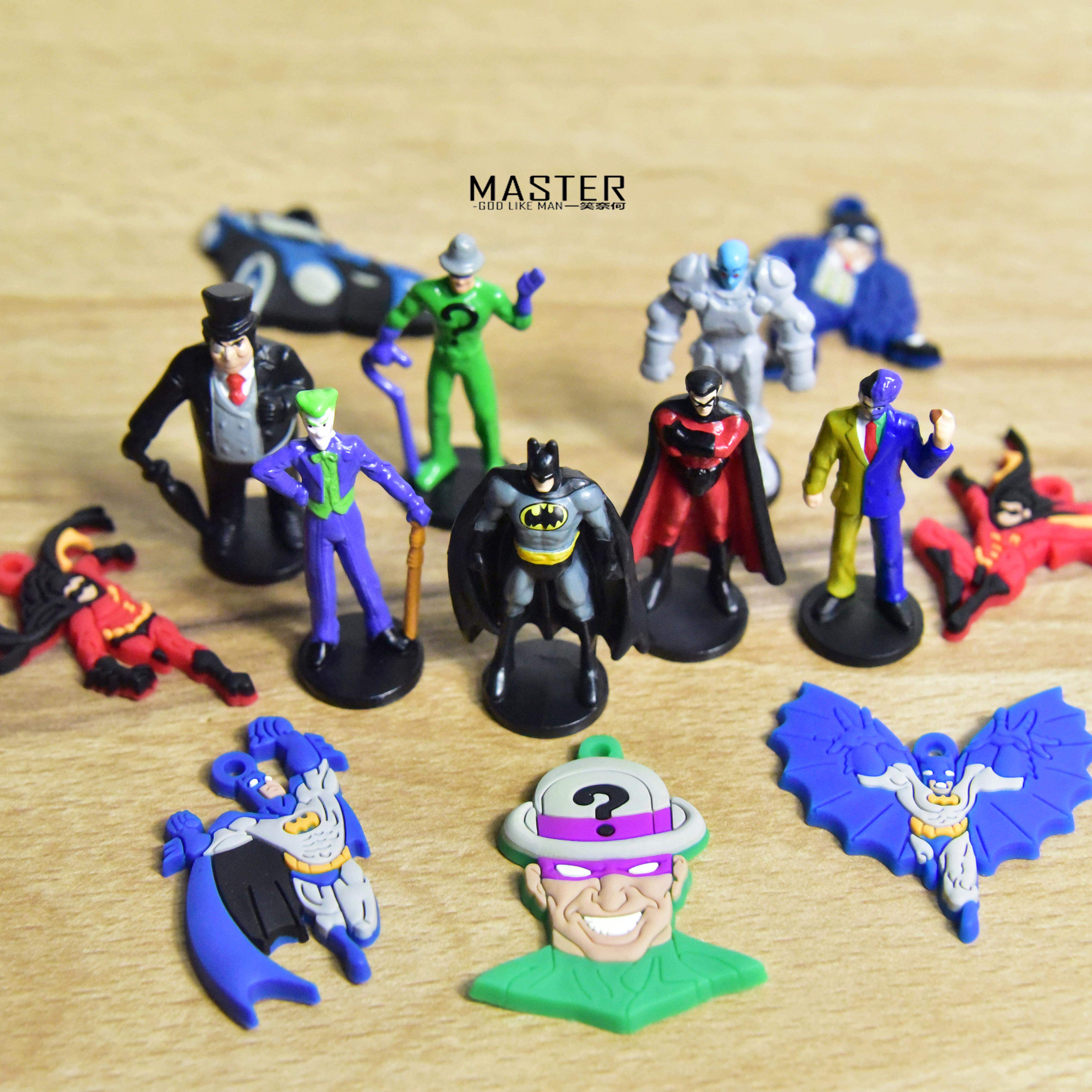 原单 蝙蝠侠 黑暗骑士 dc英雄 迷你公仔模型摆件