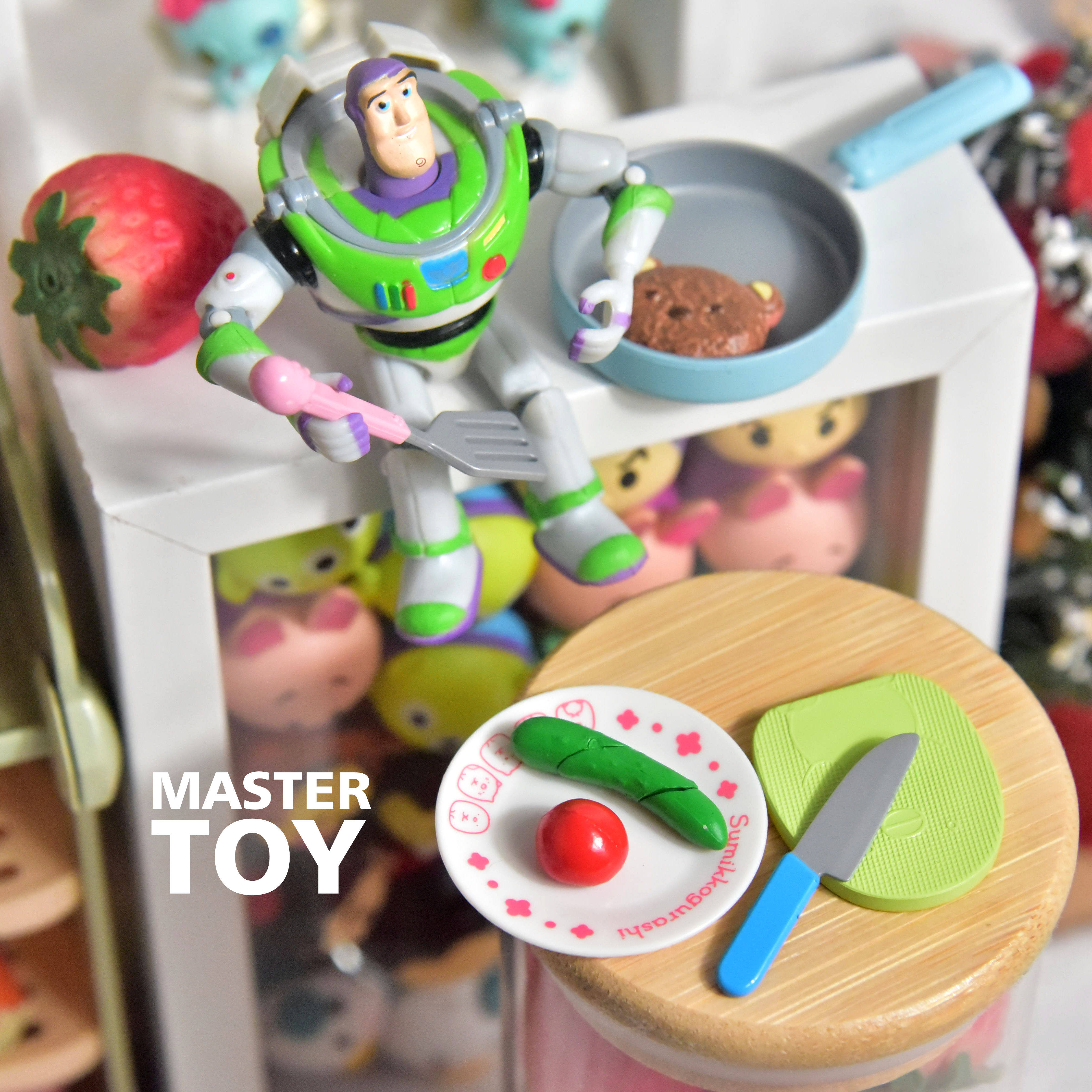 现货食玩过家家玩具墙角生物平底锅炒菜系列迷你场景摆件模型