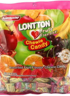 马来西亚进口水果风味软糖lontton wf混合什锦喜糖果婚糖招待糖