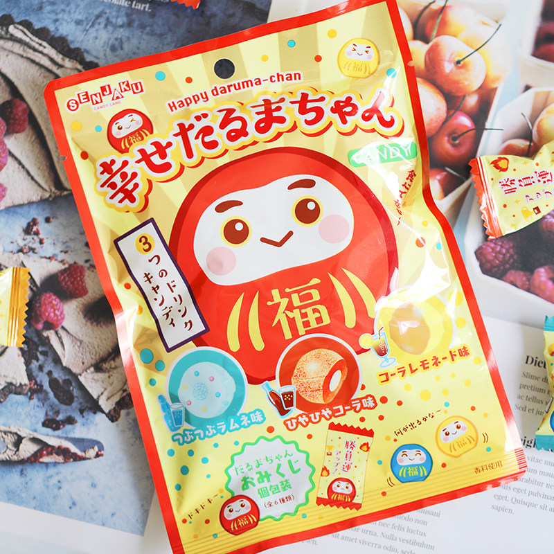 日本进口扇雀饴柠檬可乐汽水味水果糖结婚喜糖苏打汽水糖运势糖