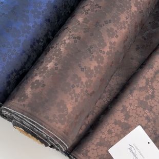 日本全宾霸里布西装内衬羊绒大衣里衬100%铜氨丝宽提花西装里子布