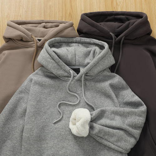 500g加厚羊羔绒连帽卫衣帽衣