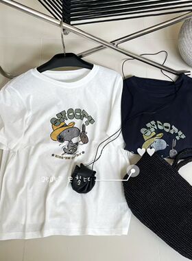 FANERER 2026夏季新款卡通印花宽松显瘦百搭圆领短袖T恤上衣女