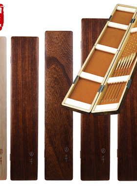 阿卢漂盒鱼漂盒实木浮标盒黑长52cm/56CM/63CM/66CM/75CM加厚高档