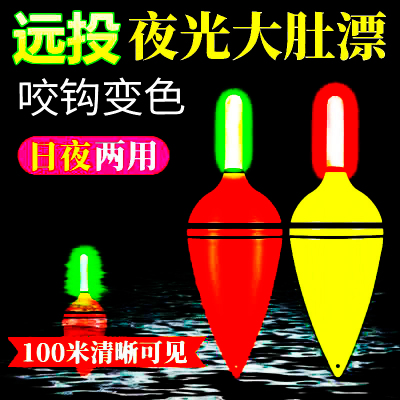 电子夜光漂咬钩变色大肚漂浮钓鲢鳙鱼漂远投海竿水怪钓笼阿波浮漂