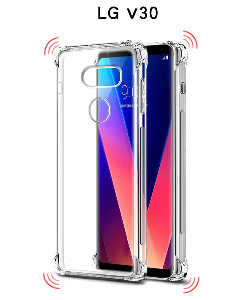 适用 LG V30 h930ds硅胶透明气囊防摔手机壳LG V30+手机套膜