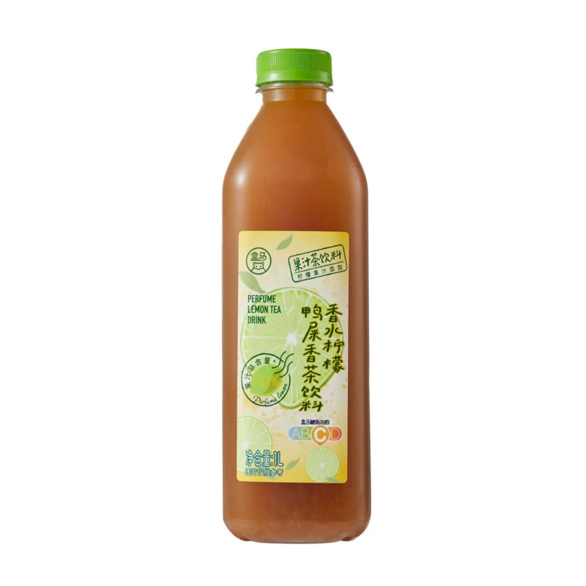 盒马代购 香水柠檬 鸭屎香茶饮料1L/瓶 聚会饮品鲜香酸爽红茶