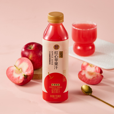 盒马代购HPP红心苹果汁750ml 有机红富士苹果汁