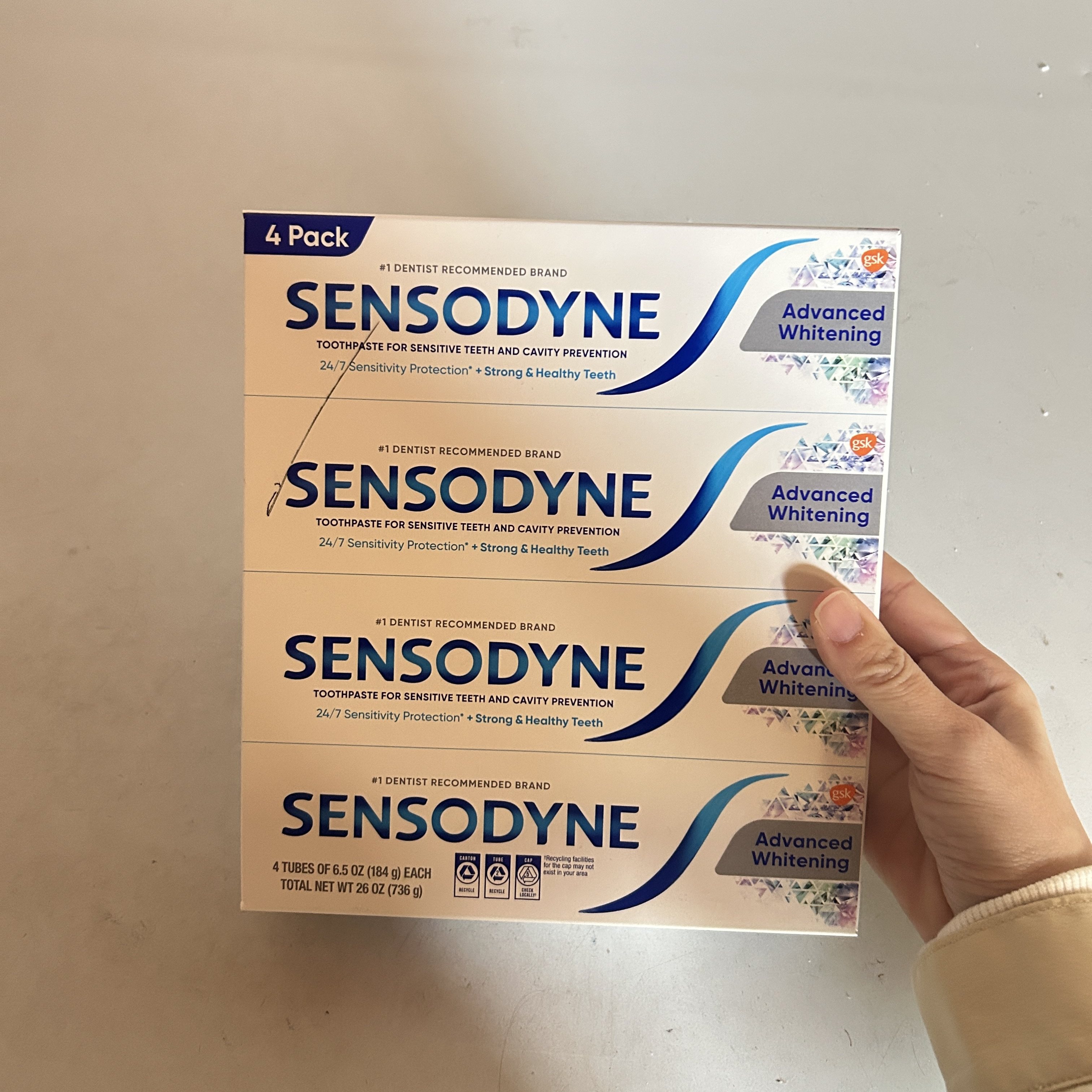 上海开市客代购美国进口舒适达敏感性抗敏亮白牙膏184g1支装