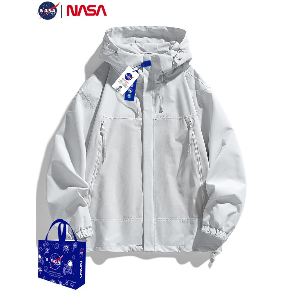 NASA外套男士春秋季新款潮牌防风连帽男装休闲百搭工装夹克上衣服