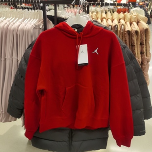 耐克女子小logo宽松休闲运动连帽加绒卫衣DQ4459-687断码L XL/10