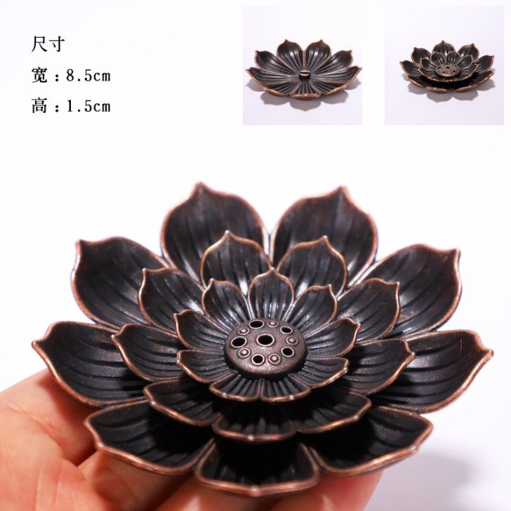莲花底座仿古铜禅意线香香座香托小香炉迷你家用茶道沉香熏香炉,家居饰品,香托/香盘/香座/香插,淘宝优惠券,粉丝福利购,淘宝优惠卷