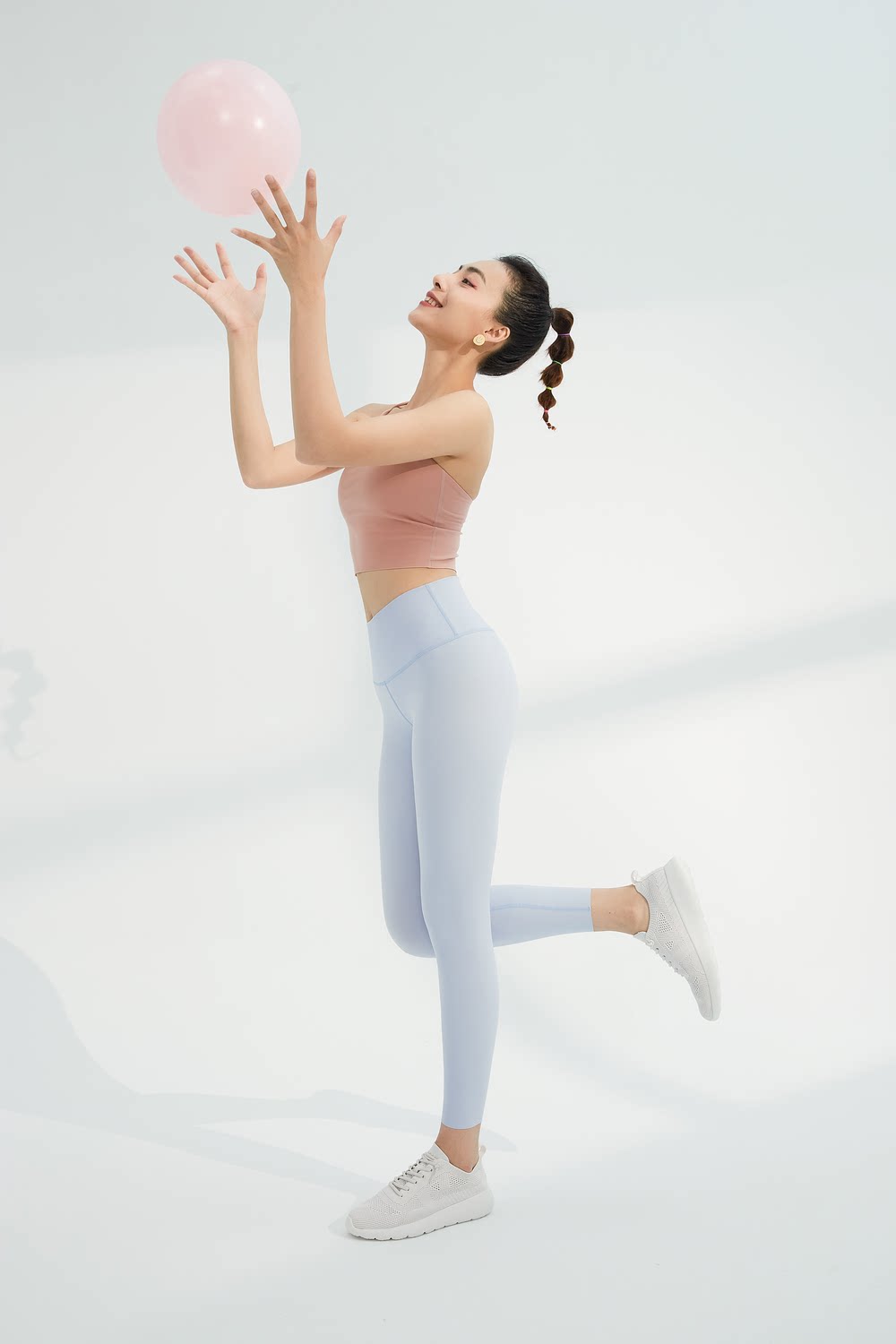 fanmian裸感高腰瑜伽裤博主同款斑驳闪黑弹性运动裤多色户外日常