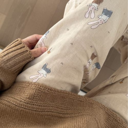 A类全棉100%纯棉双层纱布睡裤女家居长裤2025春夏秋季新款遛弯裤