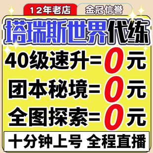 塔瑞斯世界代练等级日常主线金币任务副本装备团本包天装备道具