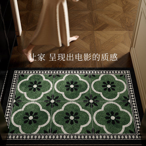范居态度瑟琳丝圈地垫防滑耐脏入户门脚垫美式复古高级感门垫定制