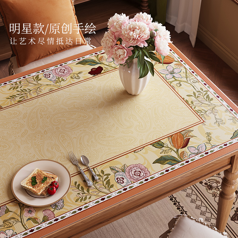 范居态度手绘桌垫防水高档可定制
