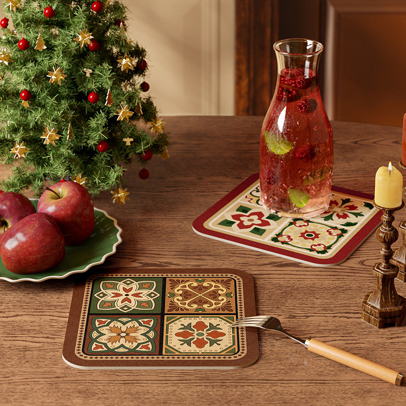 范居态度美拉德复古轻奢杯垫吸水速干隔热防烫吧台咖啡茶杯碗盘垫,居家布艺,餐垫,淘宝优惠券,粉丝福利购,淘宝优惠卷